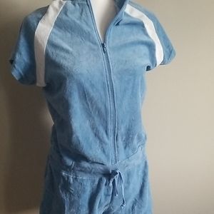 Blue and White Athletic Shorts with Sporty Design